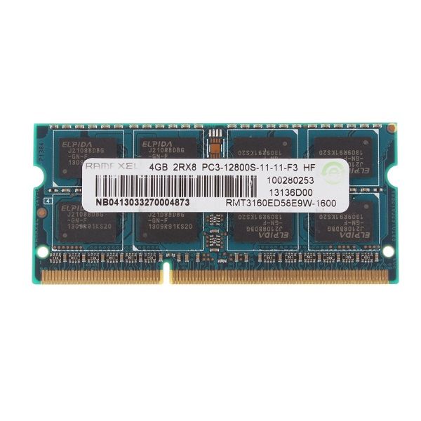 رم لپ تاپ DDR3 تک کاناله 1333 مگاهرتز CL9 رامکسل مدل PC3-10600s ظرفیت 4 گیگابایت