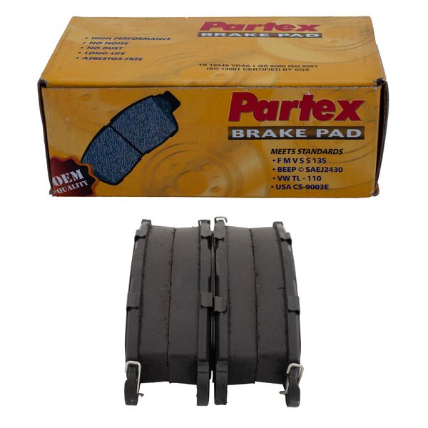 لنت ترمز جلو پارتکس مدل PXP1001 مناسب برای پژو 206