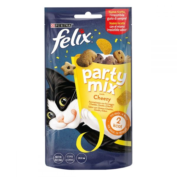 تشویقی گربه فلیکس مدل میکس پنیرها وزن 60 گرم