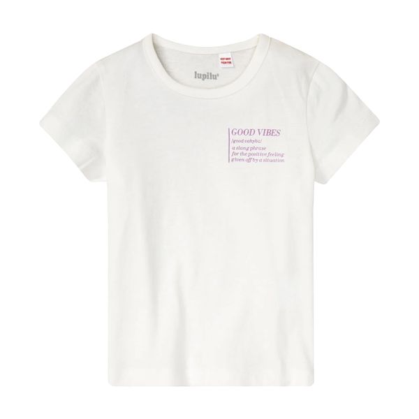 تی شرت آستین کوتاه دخترانه لوپیلو مدل good vibes 8983