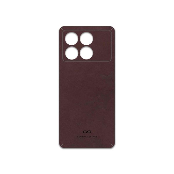 برچسب پوششی ماهوت مدل Matte-Dark-Brown-Leather مناسب برای گوشی موبایل شیائومی Poco X6 Pro