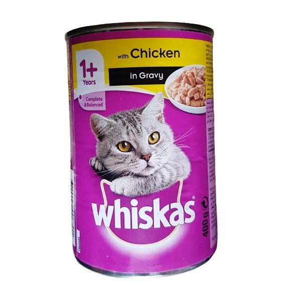 کنسرو غذای گربه ویسکاس مدل گوشت مرغ وزن 400 گرم بسته 4 عددی
