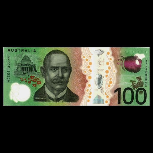 اسکناس تزئینی طرح کشور استرالیا مدل 100 دلار پلیمری UNC