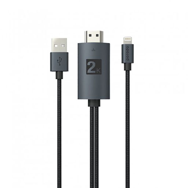 کابل تبدیل HDMI به USB / لایتنینگ پرودو مدل PD-ABHDL2-BK طول 2 متر