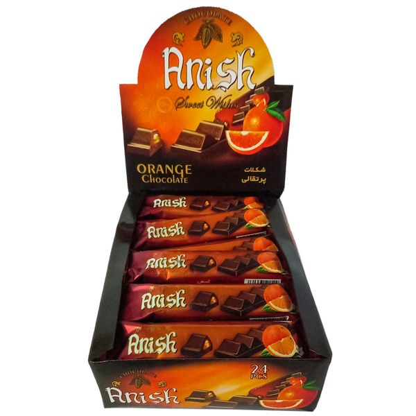 شکلات تابلت پرتقال انیش - 20 گرم بسته 24 عددی