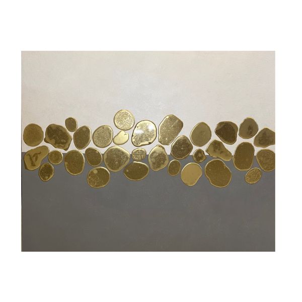 تابلو نقاشی ورق طلا طرح سنگی کد 4545