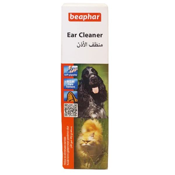 قطره گوش پاک کن سگ و گربه بیفار مدل ear cleaner وزن 50 گرم