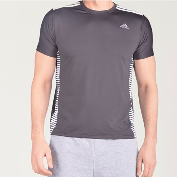 تی شرت آستین کوتاه ورزشی مردانه آدیداس مدل 8496 رنگ زغالی