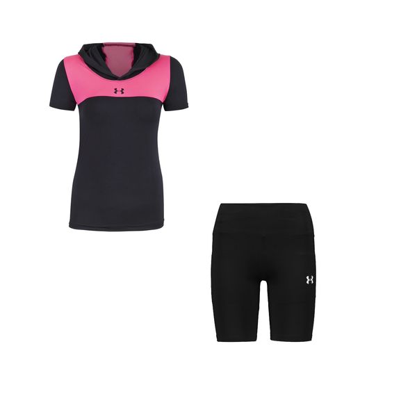 ست تی شرت و شلوارک ورزشی زنانه مدل  ak710102-69