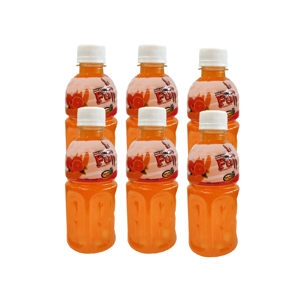 نوشیدنی بدون گاز پرتقال حاوی تکه های نارگیل ایزوفول - 320 میلی لیتر بسته 6 عددی