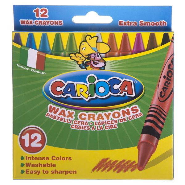 مداد شمعی 12 رنگ کاریوکا