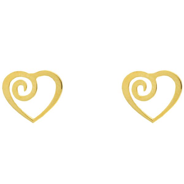 گوشواره طلا 18 عیار زنانه ماهک مدل ME0555 طرح قلب اسپیرال
