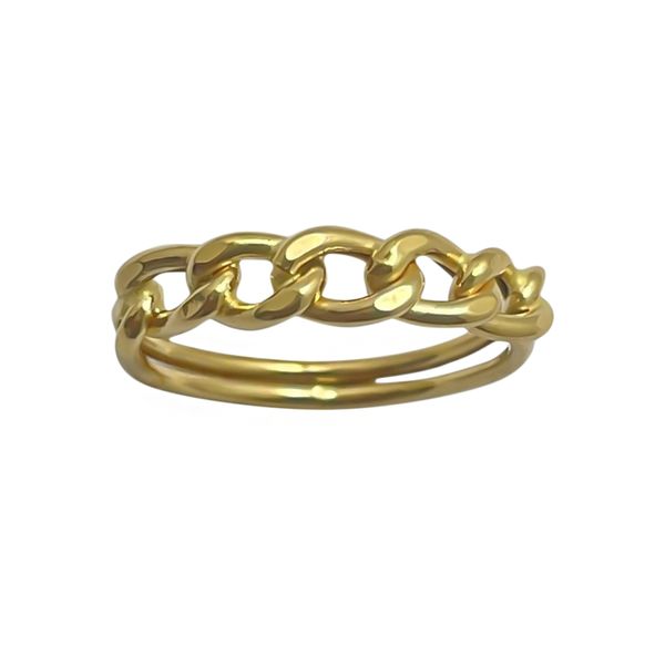 انگشتر طلا 18 عیار زنانه مدل AR005 طرح زنجیری