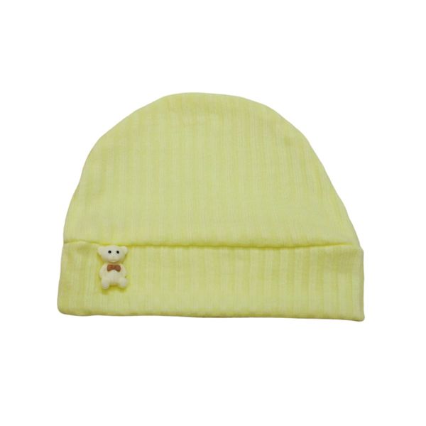 کلاه نوزادی ریماز مدل خرسی کد m846 رنگ زرد