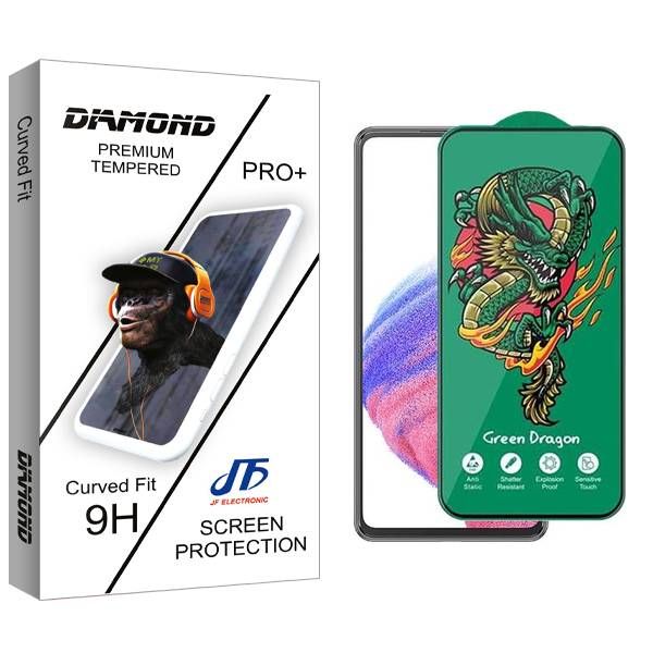 محافظ صفحه نمایش جی اف مدل Diamond Green_Dragon مناسب برای گوشی موبایل سامسونگ Galaxy A53 5G