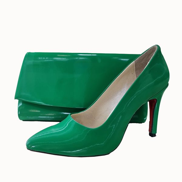 ست کیف و کفش زنانه مدل مجلسی سیلک کد 146 رنگ سبز