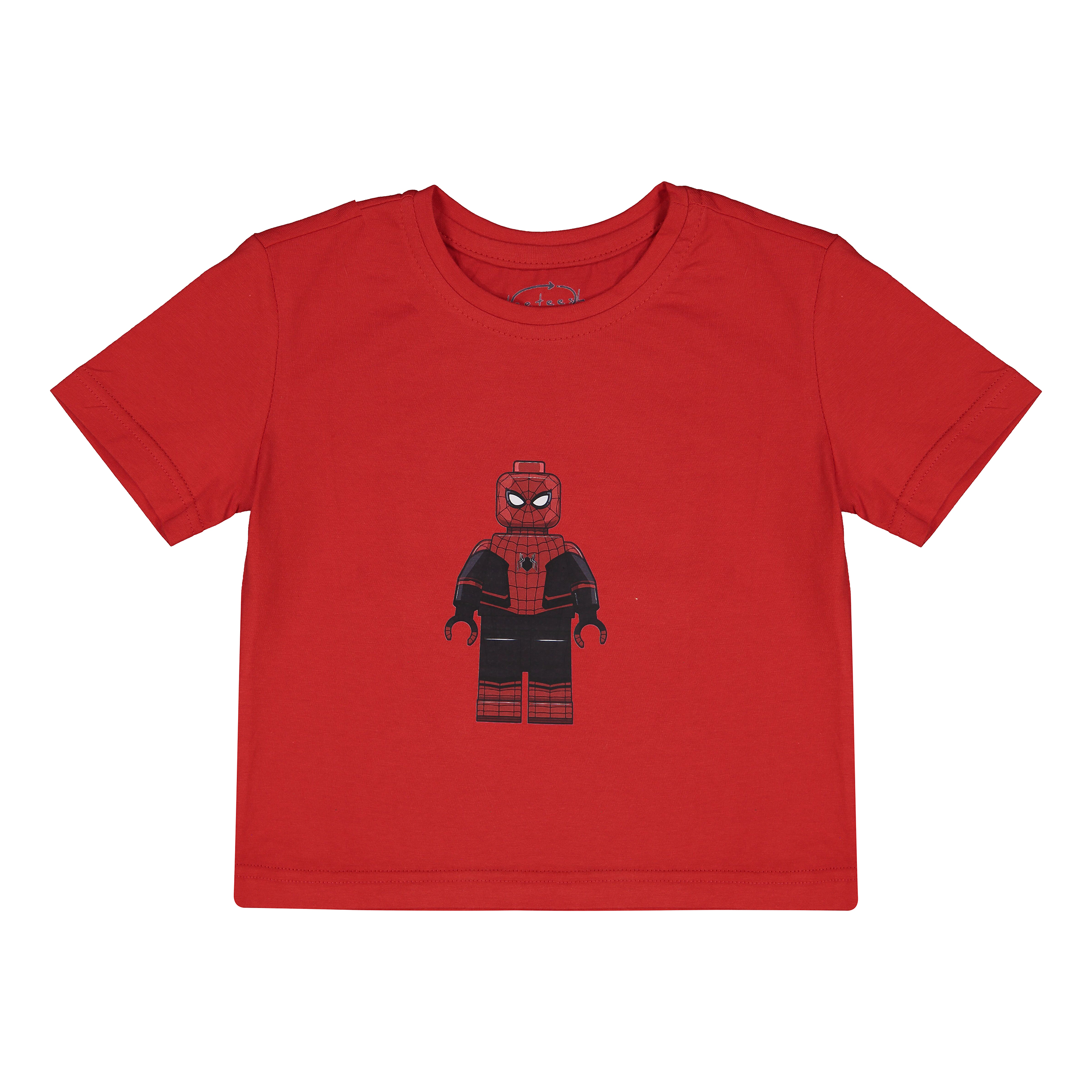 تی شرت آستین کوتاه پسرانه تیتیش مدل مرد عنکبوتی رنگ قرمز
