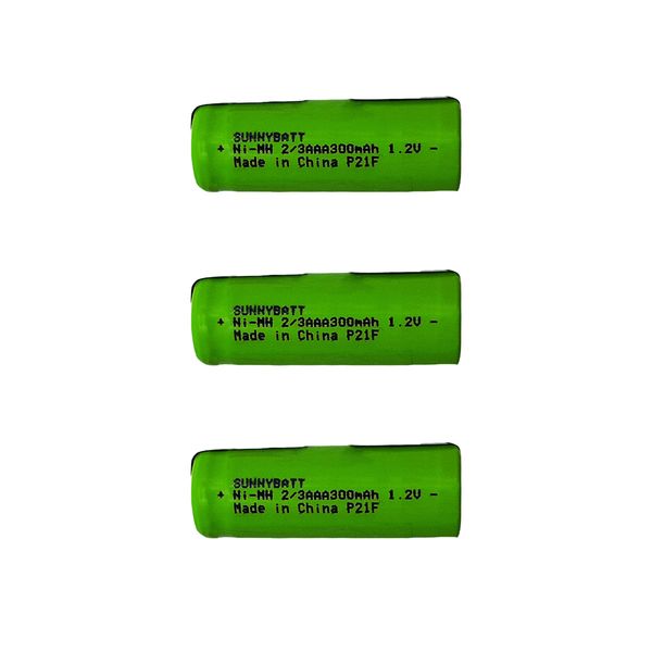 باتری نیم قلمی قابل شارژ سانی‌ بت مدل  SB-300 2.3AAA بسته سه عددی