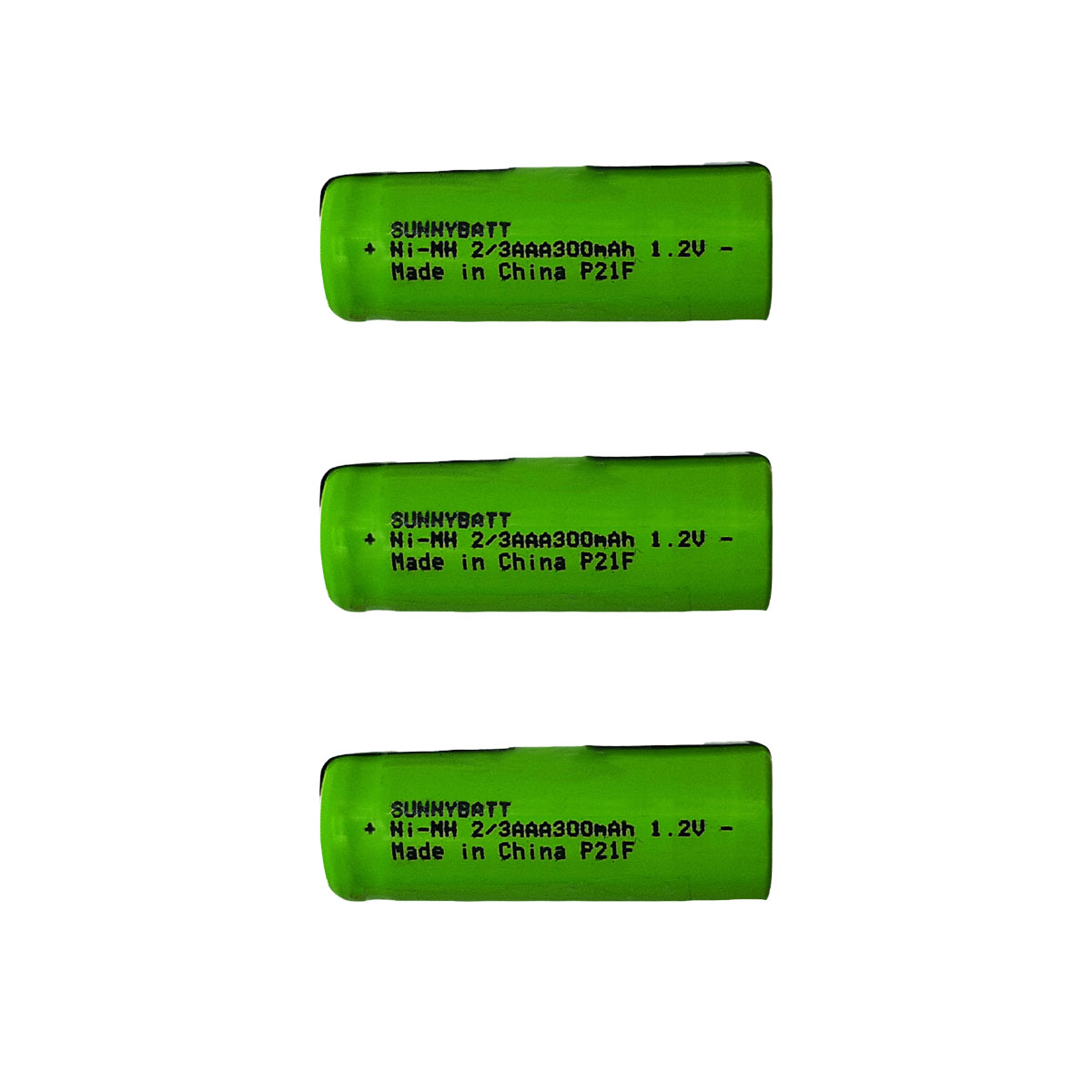 باتری نیم قلمی قابل شارژ سانی‌ بت مدل  SB-300 2.3AAA بسته سه عددی