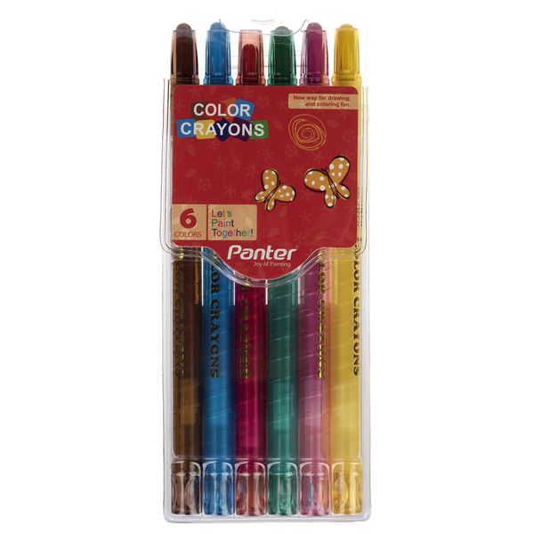 مداد شمعی 6 رنگ پنتر کد 122280