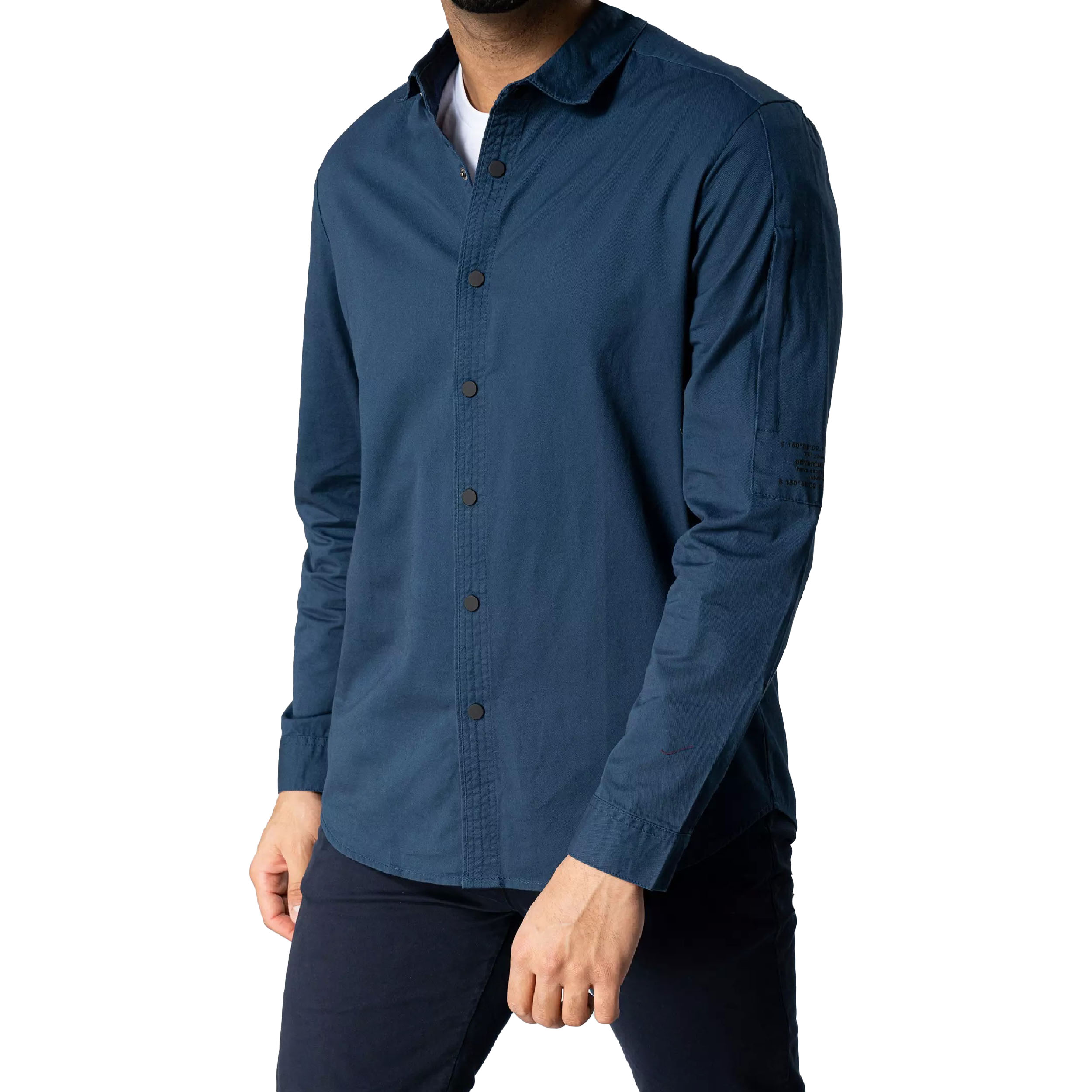 پیراهن آستین بلند مردانه جوتی جینز مدل پاییزه کد 3030107 رنگ سرمه‌ای