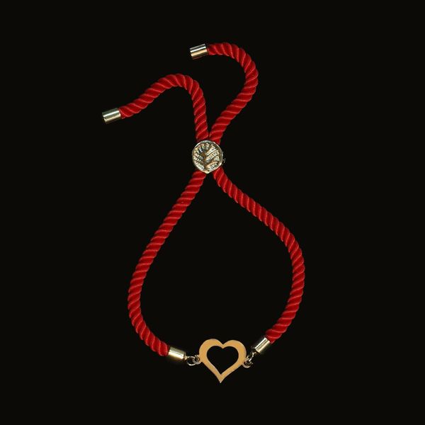 دستبند طلا 18 عیار زنانه آمانژ مدل قلب کد D9640