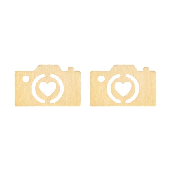 گوشواره طلا 18 عیار زنانه قیراط طرح دوربین کد GH4619