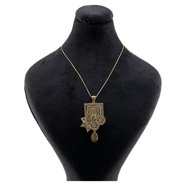 گردنبند طلا 18 عیار زنانه رستا گالری مدل آویز گل