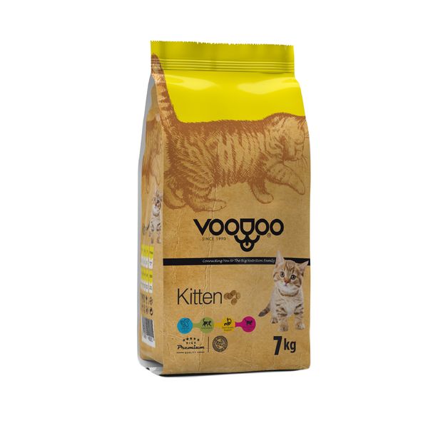 غذای خشک بچه گربه وودو مدل Kitten وزن 7 کیلوگرم