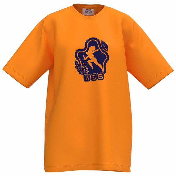تی شرت لانگ آستین کوتاه زنانه برساد مدل B403 رنگ پرتقالی