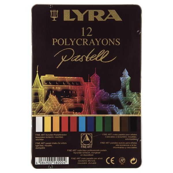 پاستل گچی 12 رنگ لیرا مدل Polycrayons