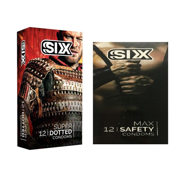 کاندوم سیکس مدل superdotted بسته 12 عددی به همراه کاندوم سیکس مدل Max Safety بسته 12 عددی