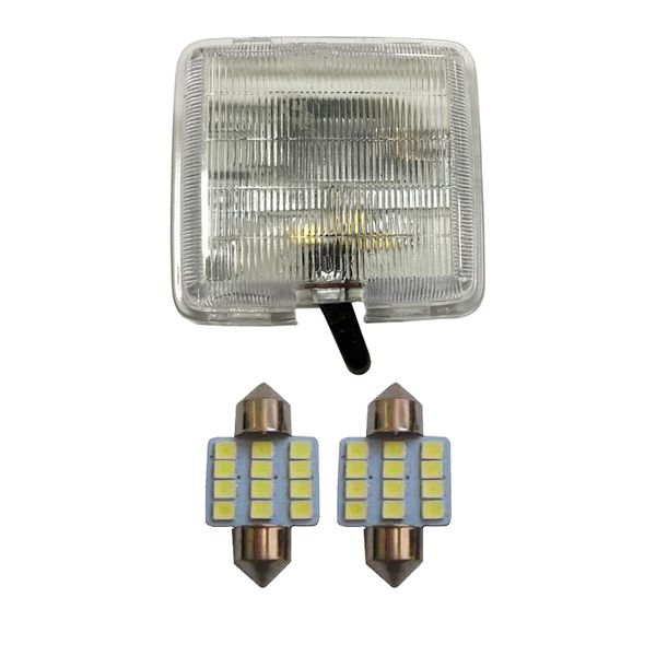 چراغ سقف خودرو قطعه سازان کبیر مدل LAM-PRIDE-301012 مناسب برای پراید به همراه لامپ مجموعه 3 عددی 