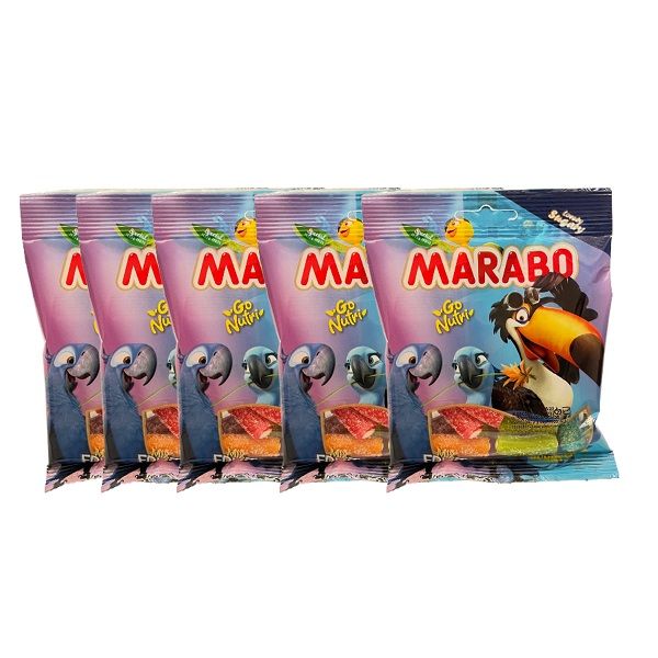 پاستیل لقمه ای میوه ای مارابو - 50 گرم بسته 5 عددی