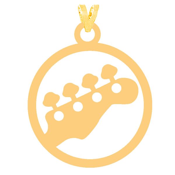 آویز گردنبند طلا 18 عیار زنانه کرابو مدل گیتار Kr31669