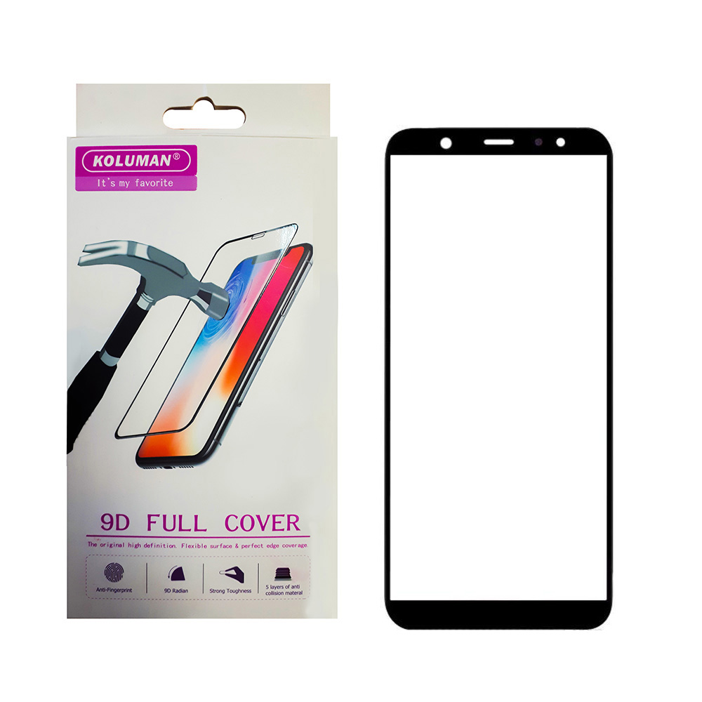 محافظ صفحه نمایش 9D کلومن مدل F-C مناسب برای گوشی موبایل سامسونگ Galaxy J4 plus 2018