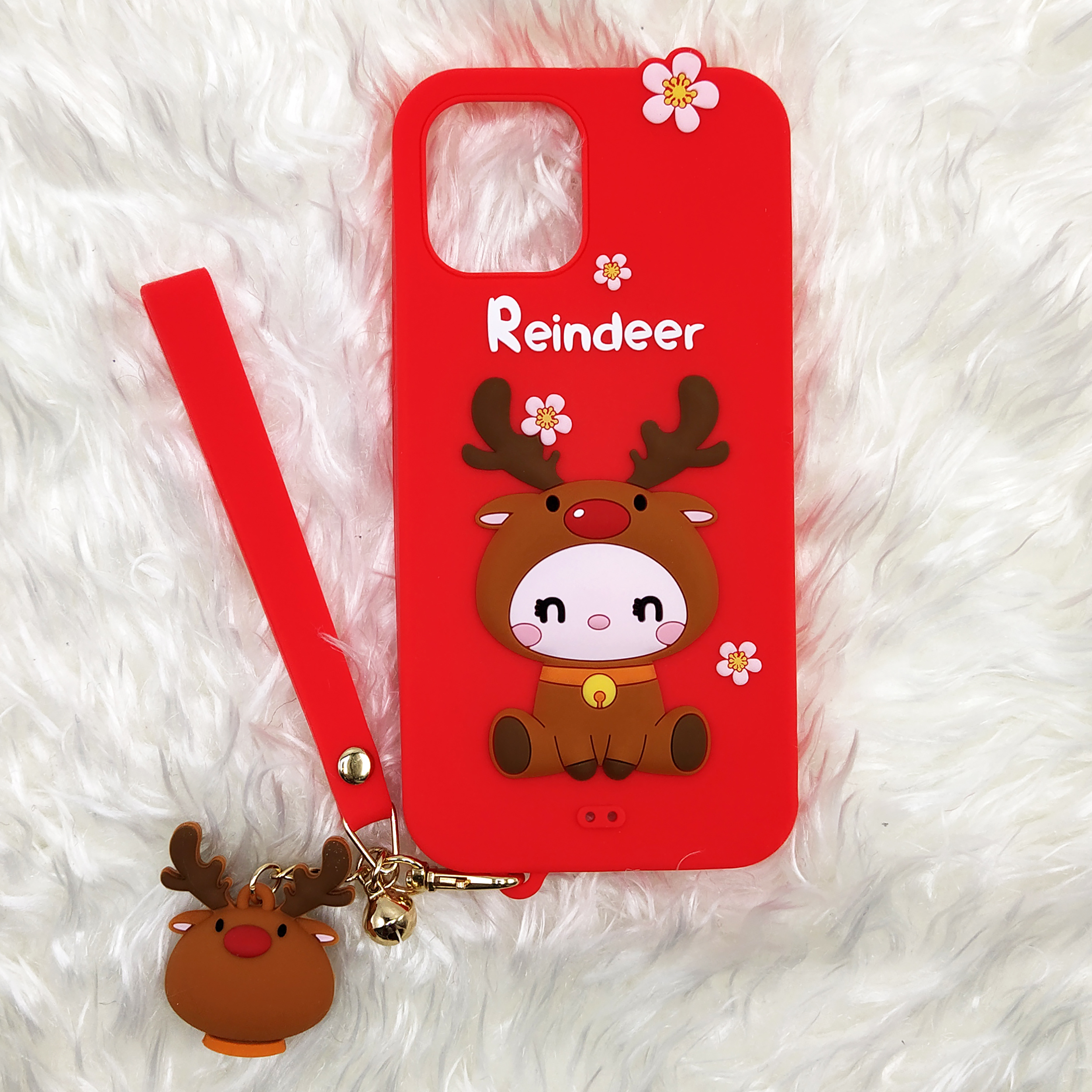 کاور لوفتر مدل Reindeer مناسب برای گوشی موبایل اپل Iphone 11 به همراه بند