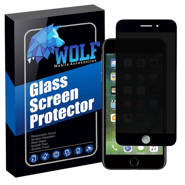 محافظ صفحه نمایش حریم شخصی ولف مدل PRUC مناسب برای گوشی موبایل اپل IPHONE 8 Plus 