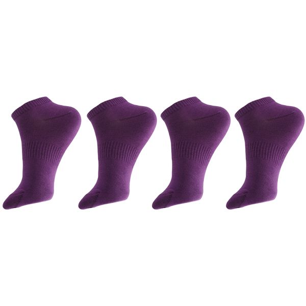  جوراب ورزشی ساق کوتاه زنانه ادیب کد SPTW رنگ بنفش بسته 4 عددی