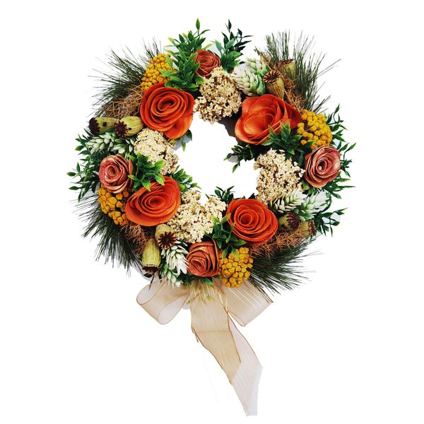 حلقه گل مصنوعی دکوفلاورز مدل Wreath  68