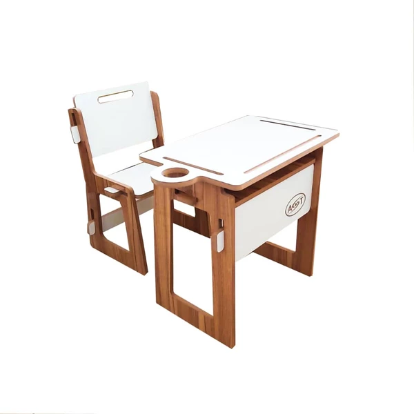 ست میز تحریر و صندلی ای اس تی مدل کودک کد A.S.T_KASA