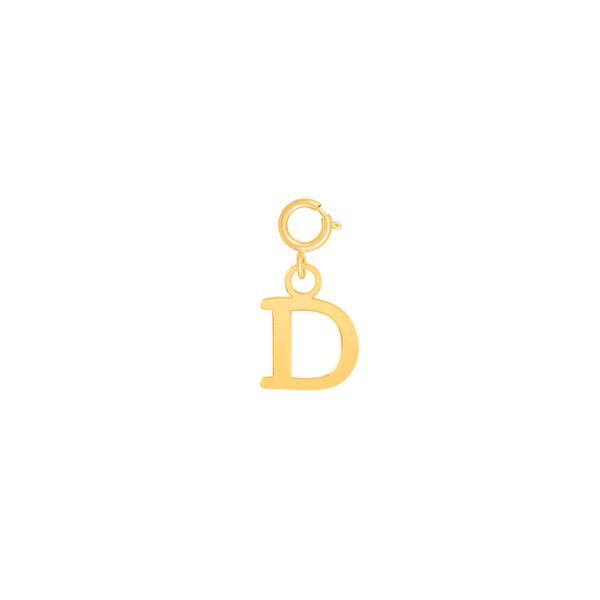 آویز گردنبند طلا 18 عیار زنانه پرسته مدل حرف D با قفل