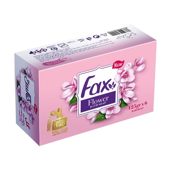 صابون حمام فکس مدل Flower Perfume وزن 125 گرم بسته 6 عددی