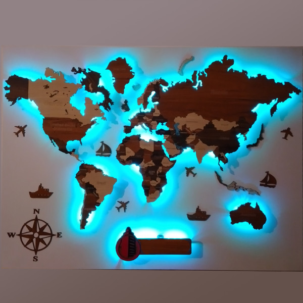 تابلو نوری مدل نقشه جهان