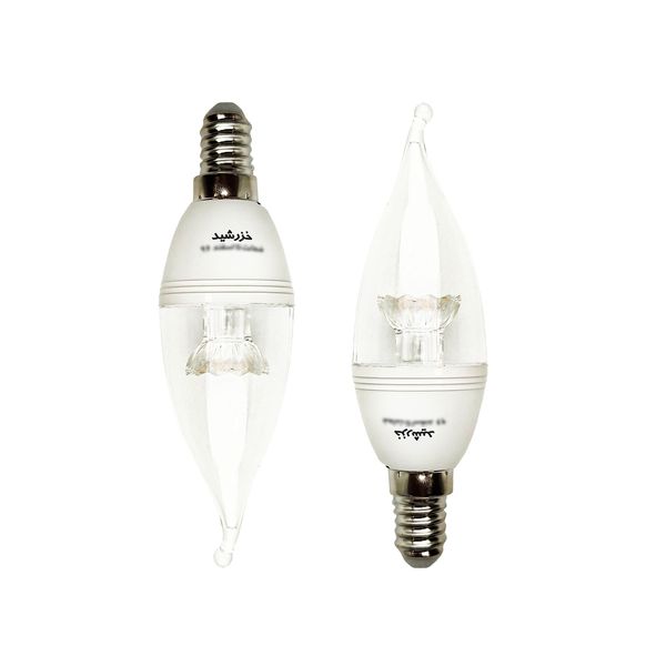 لامپ شمعی ال ای دی 3 وات خزرشید مدل Flower پایه E14 بسته 2 عددی