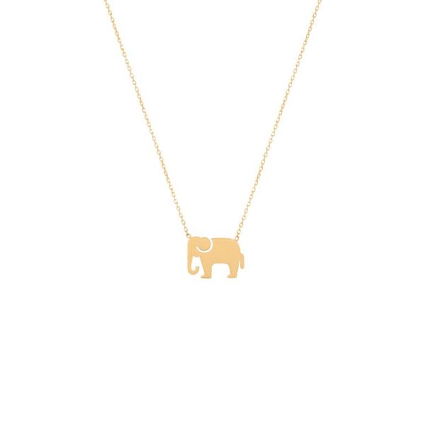 گردنبند طلا 18 عیار زنانه طلای کامک مدل فیل