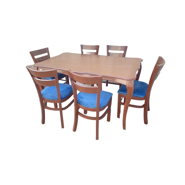 میز و صندلی ناهارخوری 6 نفره گالری چوب آشنایی مدل 901