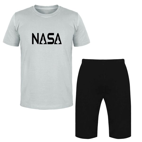 ست تی شرت و شلوارک مردانه مدل NASA  کد L128 T