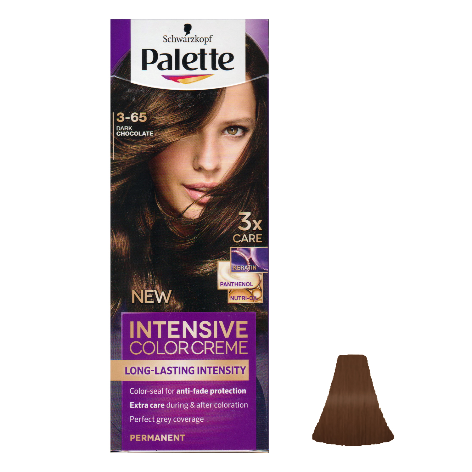 کیت رنگ مو پلت سری Intensive شماره 65-3 حجم ۵۰ میلی لیتر رنگ شکلاتی تیره