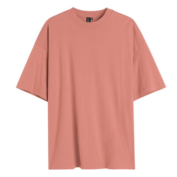 تی شرت اورسایز مردانه ویبو مدل 22-09 رنگ صورتی روشن